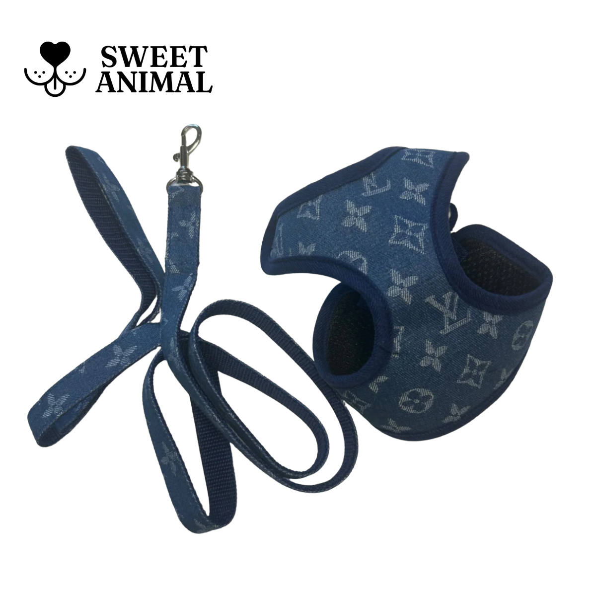 Pettorina e guinzaglio Louis Pawtton Blue