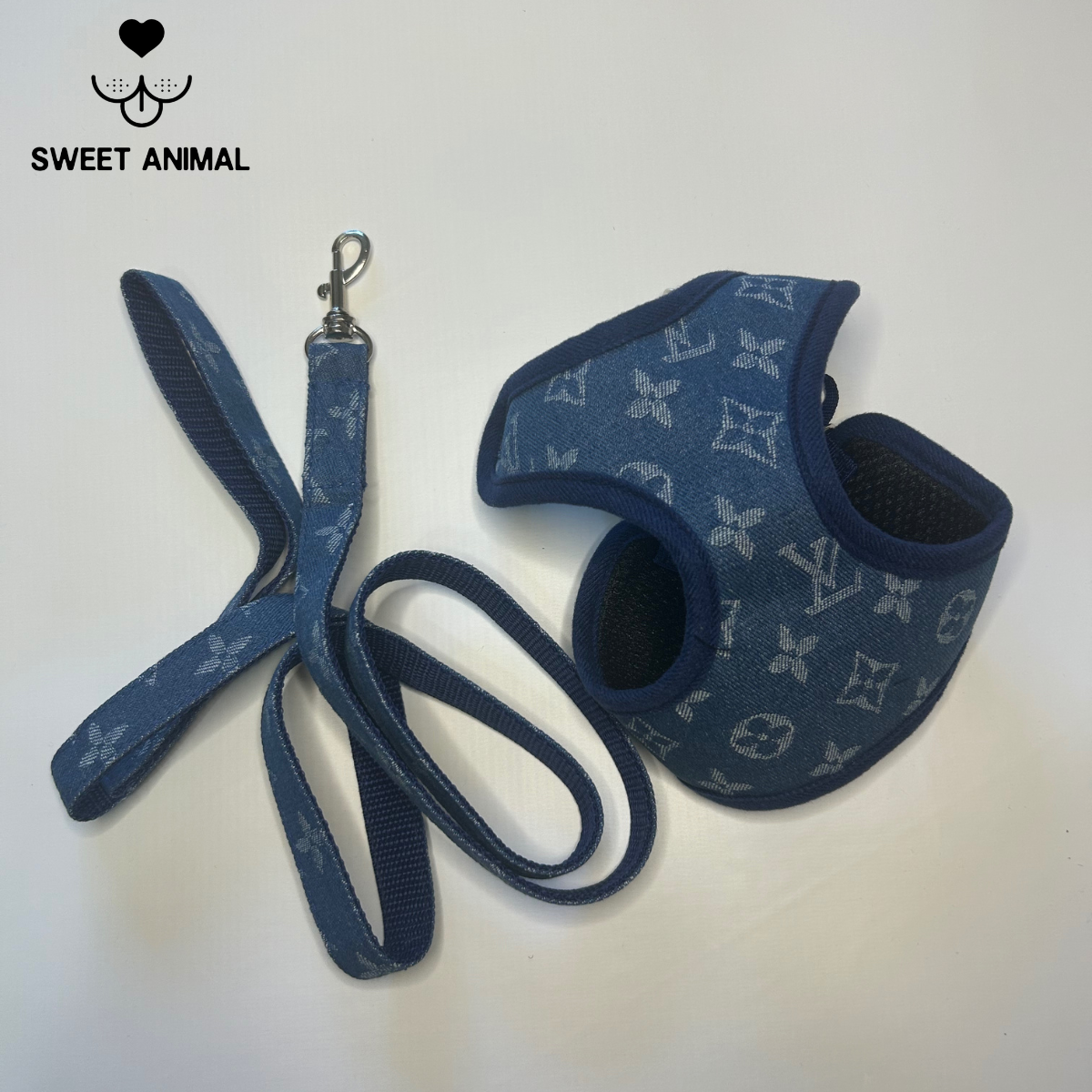Pettorina e guinzaglio Louis Pawtton Blue