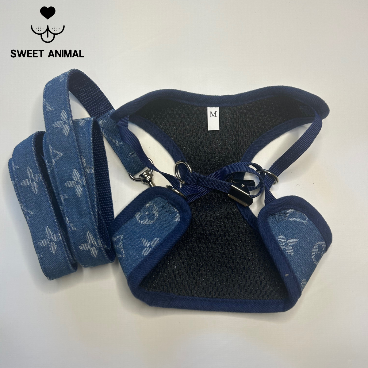 Pettorina e guinzaglio Louis Pawtton Blue