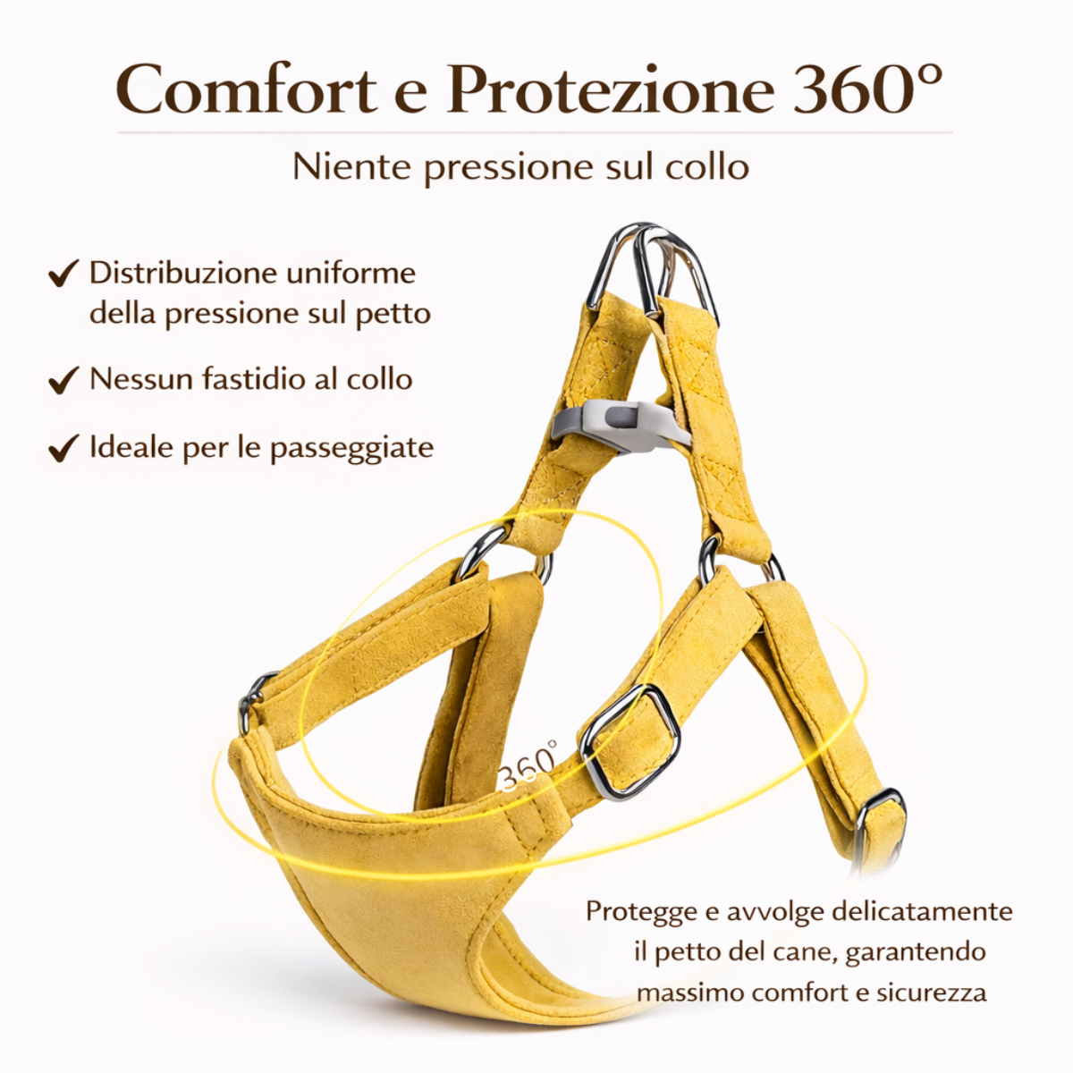 Pettorina e guinzaglio Sweet Suede™